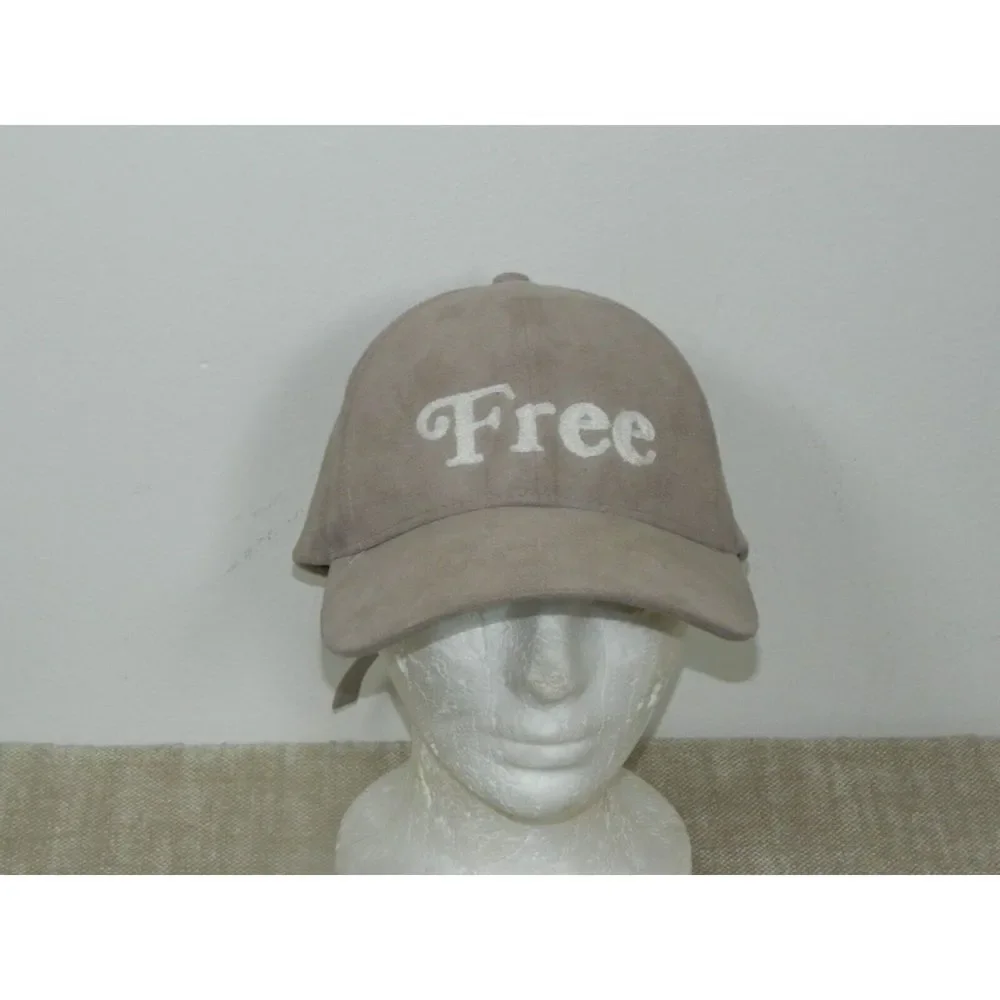 Wilfred Free Baseball‎ Cap One Size Unisex Beige Faux Suede Free Adjustable